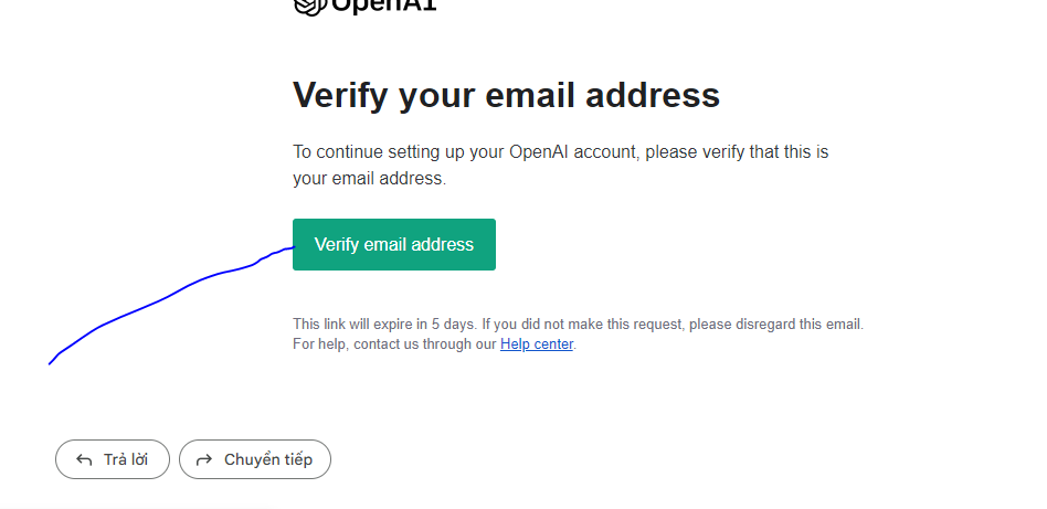 Xác nhận địa chỉ Email khi đăng kí chat GPT