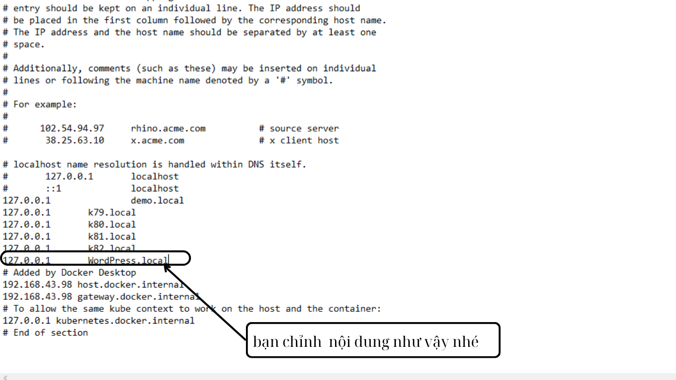 Địa chỉ IP trên localhost 