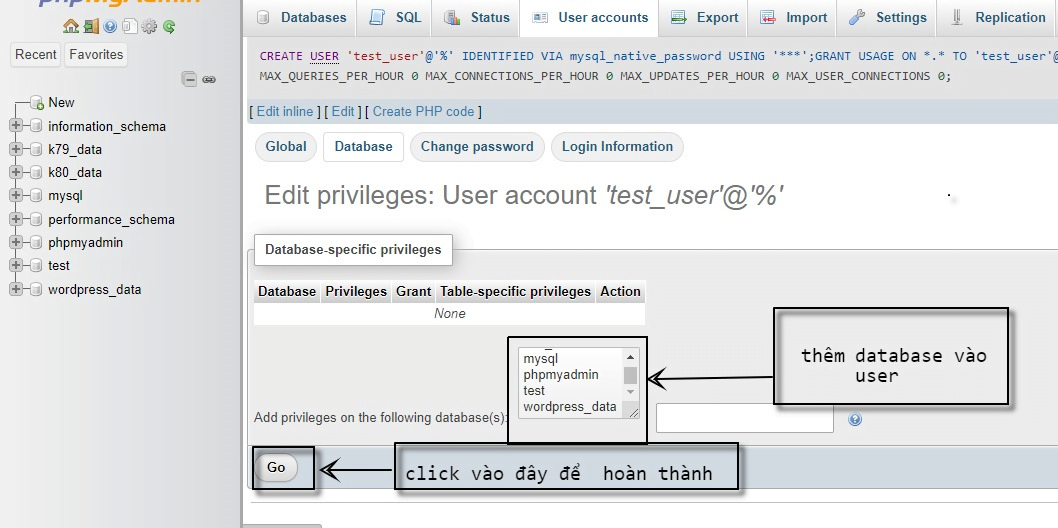 Thêm User vào Database